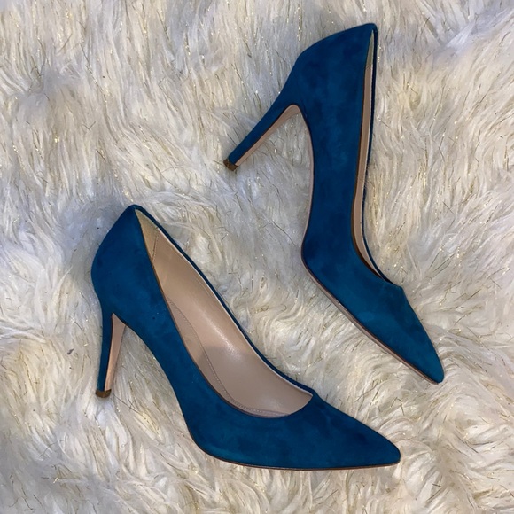 J. Crew Shoes - J CREW Gorgeous Everly Teal Suede Pumps